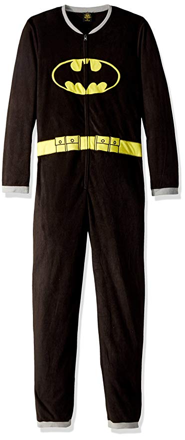 Batman Black Union Suit Mens Caped Pajamas Costume