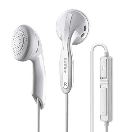 Edifier K180 Classic Computer Earbud Headsets (Headphone and Mic Connectors) - White