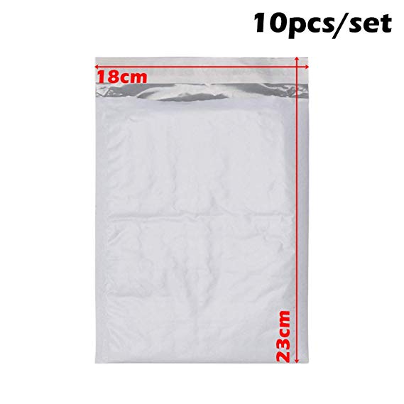 10 Pieces of Waterproof Foam Envelope Foil Office Protector Packaging Bag Coextruded Film Vibration Bag 12 Sizes,18x23cm