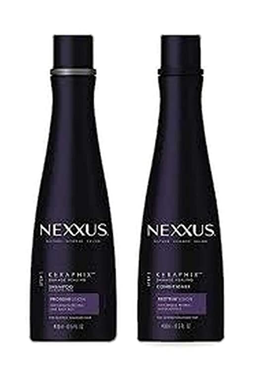 (1) Nexxus KERAPHIX Shampoo & (1) Nexxus KERAPHIX Conditioner - 13.5 oz (400 ml) EACH - Damage Healing - Keratin Protein and Black Rice - For Severely Damaged Hair