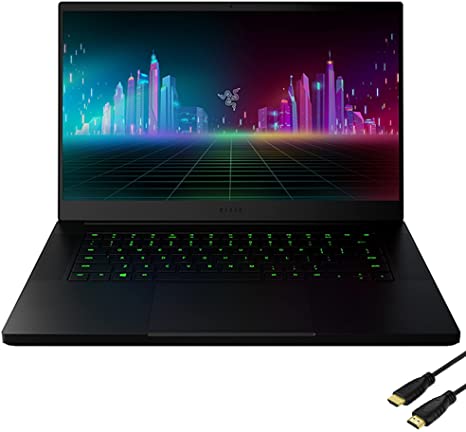 Razer Blade 15 Base Gaming 15.6" 120Hz FHD IPS Display,Intel i7-10750H,Geforce GTX 1660 Ti,RGB Backlit Keyboard,Aluminum Finish,16GB DDR4 RAM,512GB PCIE SSD,Bundle Woov HDMI Cable, Windows 10,Black