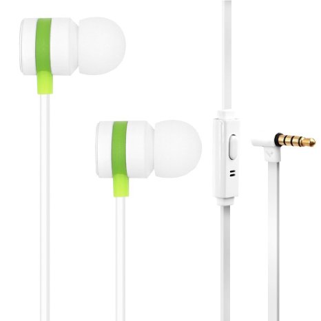 Besiva In-Ear Earbuds Headphone High Resolution Heavy Bass with Mic Nosie-Isolating for Smartphones