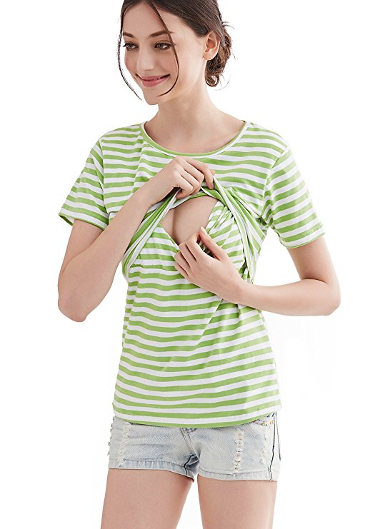 CAKYE Maternity Nursing Shirts Breastfeeding Tank Tops Summer Cothes