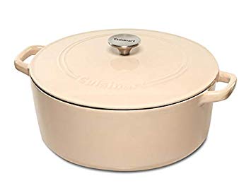 Cuisinart Cast Iron Cast Iron Casserole, Dutch Oven, 7-Quart, Blush