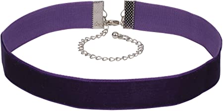 COIRIS 1.6cm 20pcs Purple Velvet Chokers Vintage Necklace for Women with Extension (XL-1002-6)