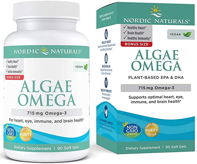 Nordic Naturals Algae Omega - Vegetarian Omega-3 Supplement for Eye Health, Heart Health, and Optimal Wellness* (90 Count)