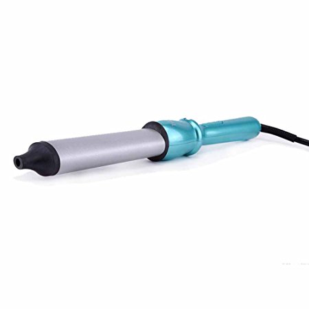HiLISS Ellipse Barrel Hair Curling Irons Pro Ceramic Hair Curling Tong 1-1/2 Inch Blue Color