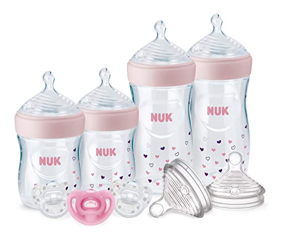 NUK Simply Natural Bottles with SafeTemp, Gift Set, 0  Months