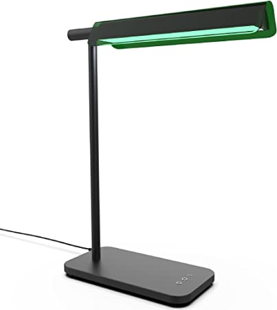 Newhouse Lighting 10W/12V LED Banker Lamp Adjustable Desk Lamp for Office Desk or Home Office Dimmable Modern Table Lamp for Bedroom, Library or Study Green Shade in Classic Room Decor Aesthetic