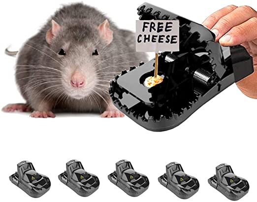 GoodByeReality! 4 Pack Rats/Mouse Really Big Traps Rats and Mouse Catcher That Works Bait Station 100% Rodent Killer Reusable Durable[Quick & Effective & Sensitive] Safe for Children