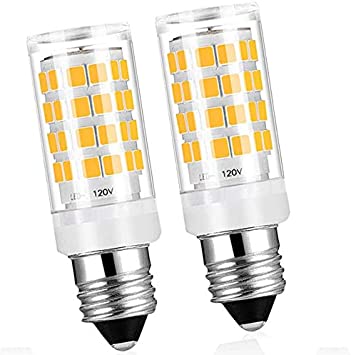 E14 LED Light Bulbs Improved Version 4W Equivalent 40W Incandescent Bulb, E14 European Base Bulb,Replacement Oven, Cooker Hood Bulbs 52-2835-SMD LED Chipsets- AC110V-130V 2pcs (Wram White 3000K)