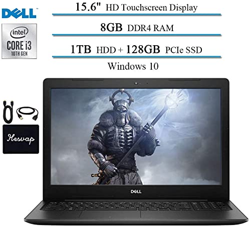 2020 Dell Inspiron 15 15.6" Touchscreen Laptop for Business and Student, 10th Gen Intel i3-1005G1(Up to 3.4GHz,Beat i5-8250U), 8GB RAM, 1TB HDD   128GB SSD, HDMI 802.11ac Win10 w/HESVAP Accessories