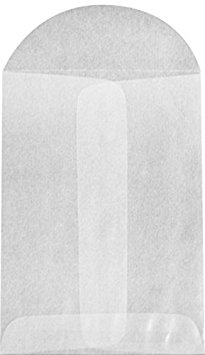 #1 Coin Envelopes (2 1/4 x 3 1/2) - 30lb. Glassine (50 Qty.) | Perfect for the HOLIDAYS, Weddings, Parties & Place Cards | Fits Small Parts, Stamps, Jewelry, Seeds | GLASS-09-50