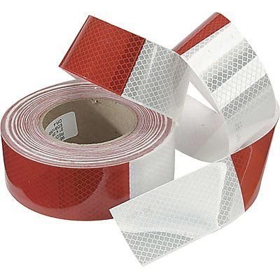 ABN Reflective Conspicuity Tape - 2" Inch X 150' Feet - DOT Reflective Red/White C2 Trailer