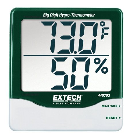 Extech 445703 Big Digit Hygro-Thermometer with MinMax