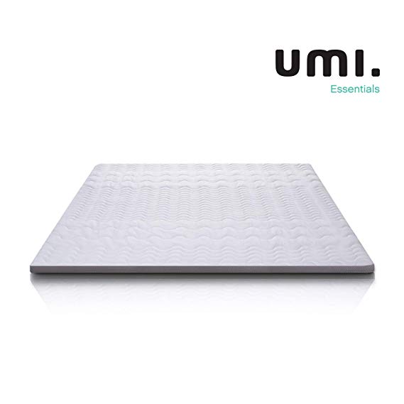 Umi. by Amazon - Memory Foam Mattress Topper with 7 Zone Support, Certipur 90 by 200 by 6 cm