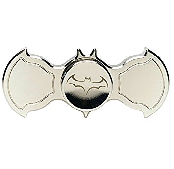 Batman Fidget Spinner. Brass, Metal, Silver Bat Shaped Hand Spinner. Solid, Durable. Stress Reducer & Perfect for ADHD, ADD, Anxiety. 100% Satisfaction Guarantee