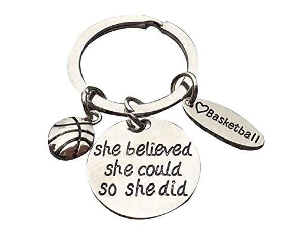 Basketball Keychain- Basketball Gift- Basketball Jewelry For Girls, Perfect Basketball Gift For Players & Coaches
