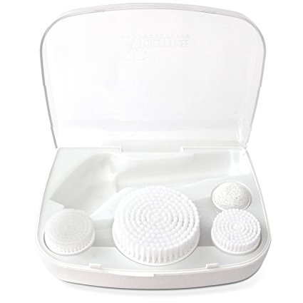 Travel Case for the Skin Cleansing System Facial Brush & Body Care Kit for Women & Men. Includes 4 replacement heads - Large Body Brush, Soft Face Brush, Regular Face Brush and Pumice Stone. (Travel Case)