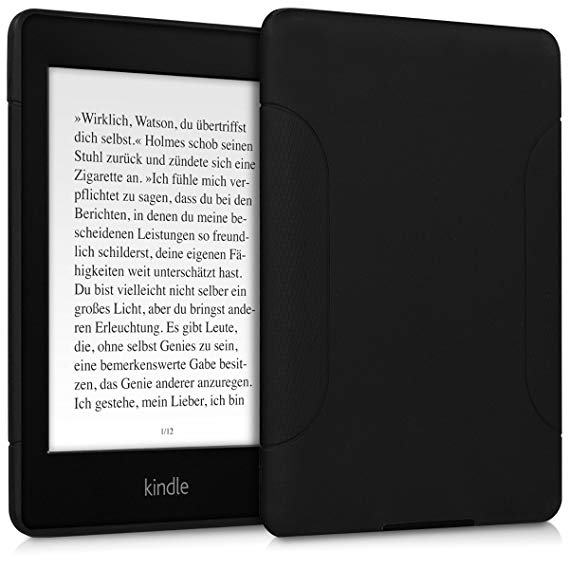 kwmobile Cover for Amazon Kindle Paperwhite - TPU Silicone case Protective Cover for eReader - Back Cover case in Black Matte