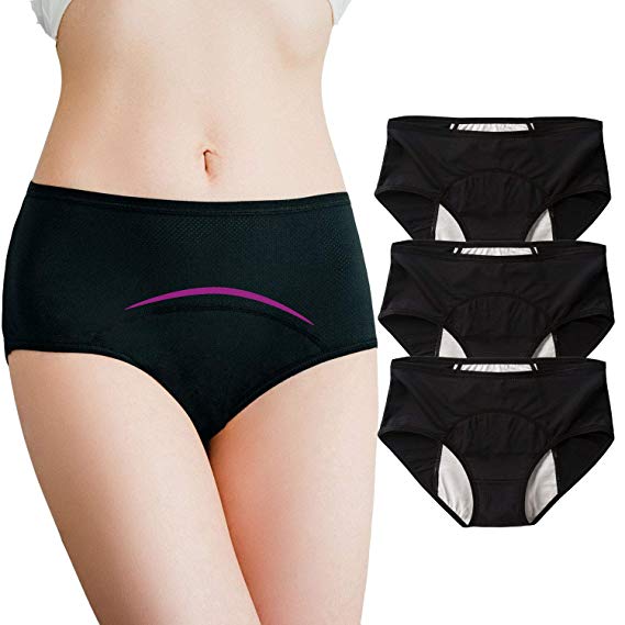 SAILORSTAR Breathable Micro-Mesh Period Panties for Teens Women Menstrual Heavy Flow Underwear Postpartum Leakproof Briefs
