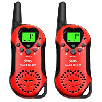 Walkie Talkies for Kids, 22 Channel Child Walkie Talkies 2 Way Radio 3 Miles (Up to 5Miles) FRS Handheld Walkie Talkie for Kids (Pair)