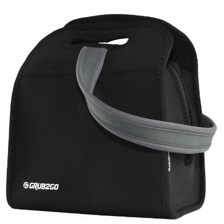 Neoprene Lunch Bag By GRUB2GO | Compatible With Most Lunch & Bento Boxes
