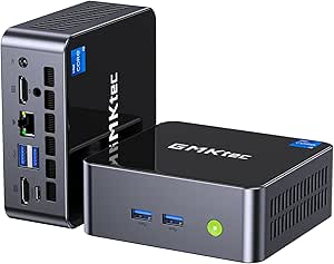 GMKtec M3 Plus Mini PC with Intel Core i9 12900HK(14C/20T 5.0 GHz), 32GB DDR4 RAM 1TB NVMe SSD, Windows 11 Pro Mini Desktop Computer Triple 4K Display, WiFi 6, BT5.2, USB-C