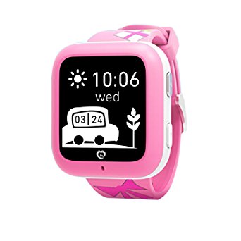 Misafes Smart Watches, Kids SOS Smartwatch Phone GPS Tracker Anti-lost Children Wrist Watch for Baby, Boys, Girls (Pink)