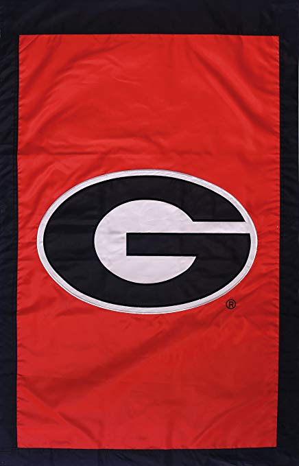 NCAA Georgia Bulldogs Double Sided 28 x 44-Inch Applique Flag