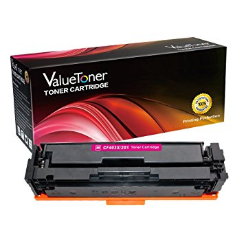 ValueToner CF403X Compatible Toner Cartridge Replacement for HP 201X High Yield (1 Magenta) for HP Color LaserJet Pro M252dw M252n MFP M277dw M277n Printer