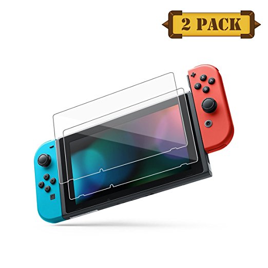 Pasnity Screen Protector for Nintendo Switch 2017 (2-Pack) Tempered Glass (clear)
