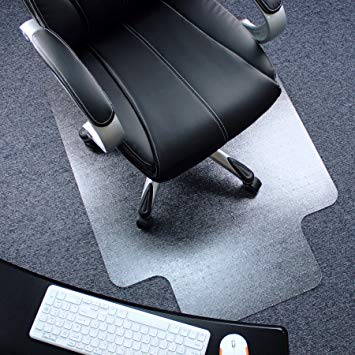 Marvelux 45" x 53" Polycarbonate (PC) Lipped Chair Mat for Low, Standard and Medium Pile Carpets | Transparent Carpet Protector | Multiple Sizes