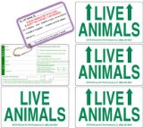 Live Animal Label Set of 5