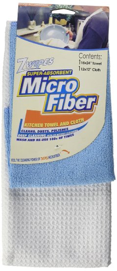 Zwipes Microfiber Kitchen Towel/Cloth Combo, 2 Count