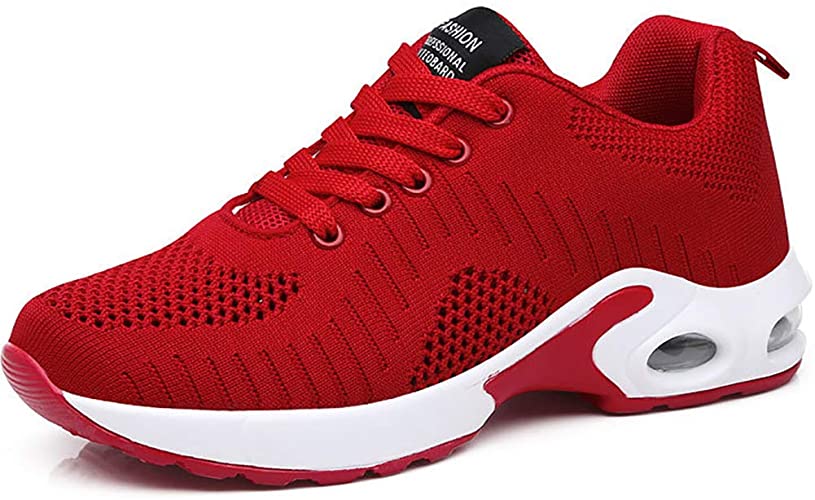 GAXmi Womens Trainers Air Cushion Mesh Breathable Lightweight Non-Slip Shock Absorbing Sneakers Walking Fitness Running Shoes Outdoor Casual