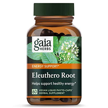 Gaia Herbs Eleuthero Roots, 60 liquid-filled capsules, Bottle