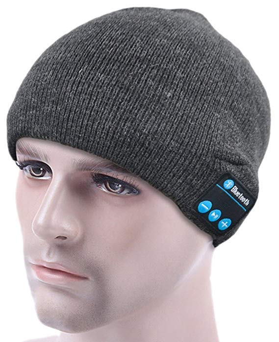 ULTRICS® Bluetooth Beanie Hat - Warm Unisex Winter Knit Cap to Enjoy Wireless Music with Stereo Speake,r Receive Phone Calls Hands Free, for Her