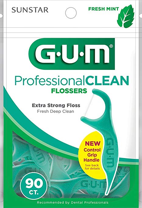 Gum Professional Clean Flossers, Fresh Mint 90 ea