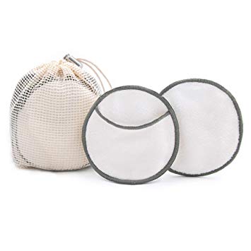 myHomeBody Reusable Makeup Remover Pads | Ultra-Soft and Gentle, Effective Makeup Wipes | Sustainable Bamboo Cotton Rounds 12 Piece Set with Laundry Bag