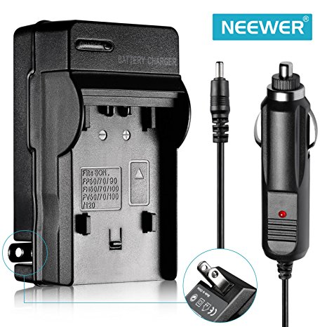 AC CAR Battery Charger for Sony NP-FV50 NP-FP50 NP-FH70