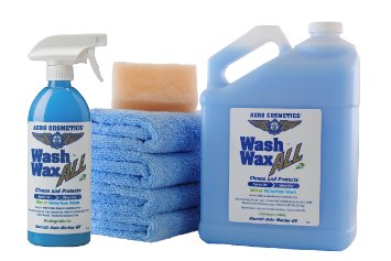 Waterless Car Wash Wax Kit 144 oz Aircraft Quality Wash Wax for your Car RV and Boat Guaranteed Best Waterless Wash on the Market