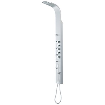 VIGO Brielle Rain Waterfall Shower Panel with Jets and Hand Shower