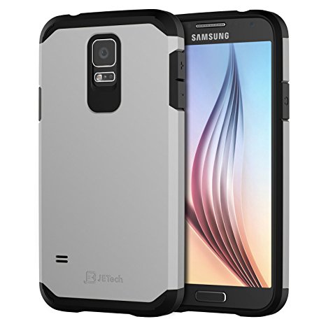 JETech Case for Samsung Galaxy S5, Protective Cover, Silver