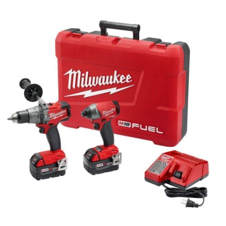 Milwaukee 2897-22 M18 Cordless Brushless Hammer Drill Impact Driver 2X 5.0ah NEW