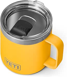 YETI Stainless Steel Rambler Drinking_Cup, Vacuum Insulated, with MagSlider Lid, 14 Ounces, Alpine Yellow