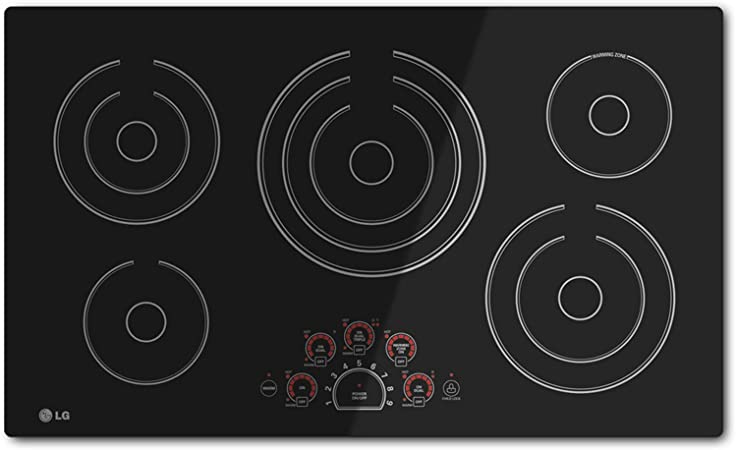 LG 36" BLACK RADIANT ELECTRIC SMOOTHTOP COOKTOP WITH SMOOTHTOUCH CONTROLS LCE3610SB