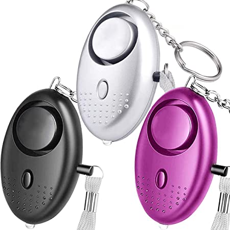 Emergency Personal Alarm, FineSource 3 Pack 140DB Personal Siren Keychain with LED Lights, Men, Women, Children, Elderly Emergency Security Alarm.