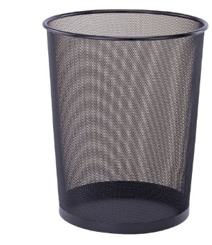 Organize It All Round 14-Inch Tall Wastebasket Black