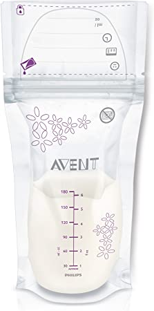 Philips AVENT Breast Milk Storage Bags, 6 Ounce, 25 Count